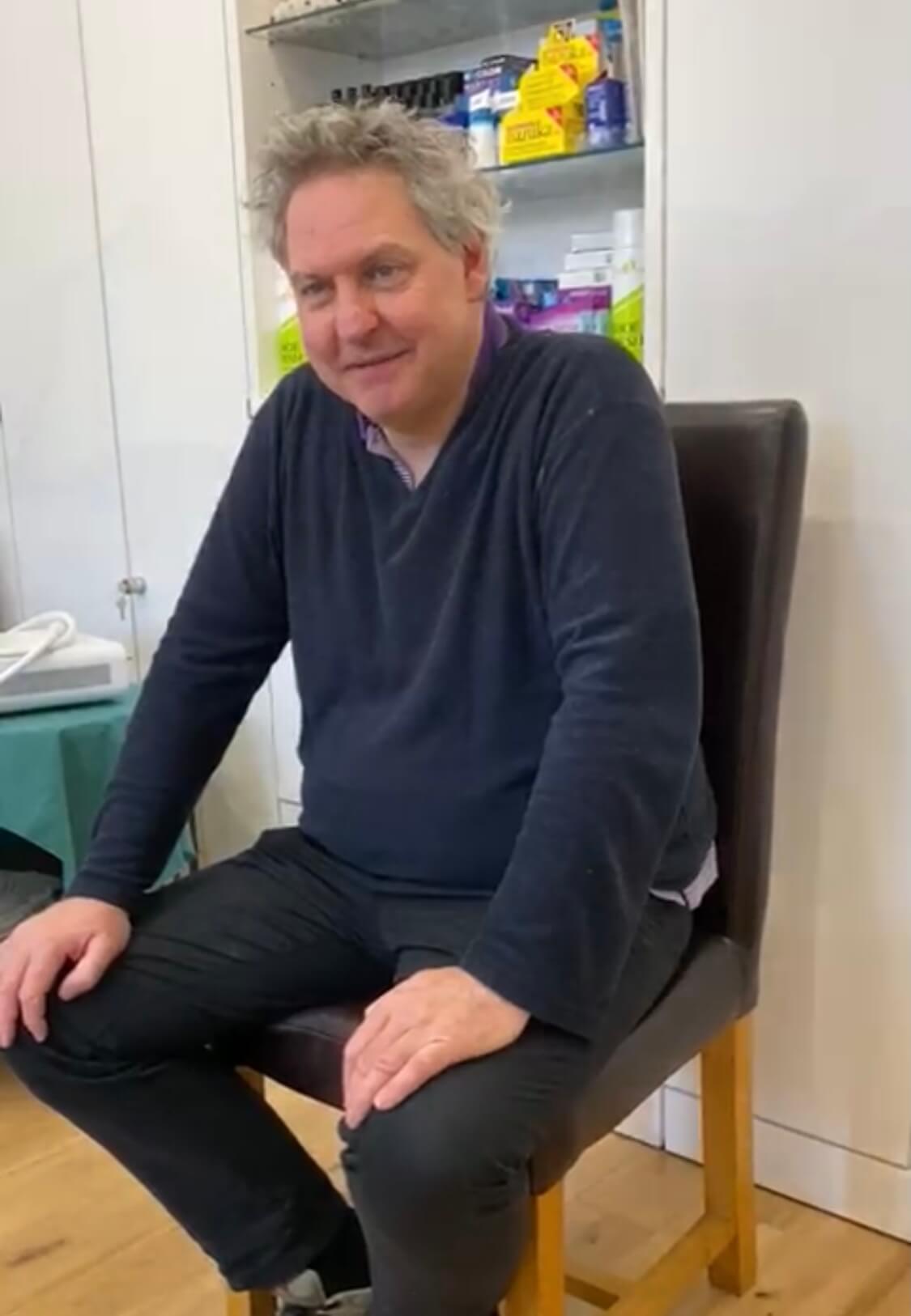 A happy patinet after treating his heel pain