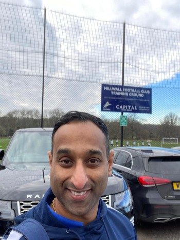 Hiren at Millwall fc footbal training groud